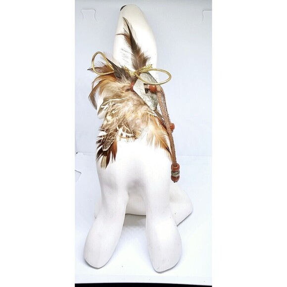 Howling Coyote Southwestern Native American Feather Southwest Decor Figure - Picture 4 of 11